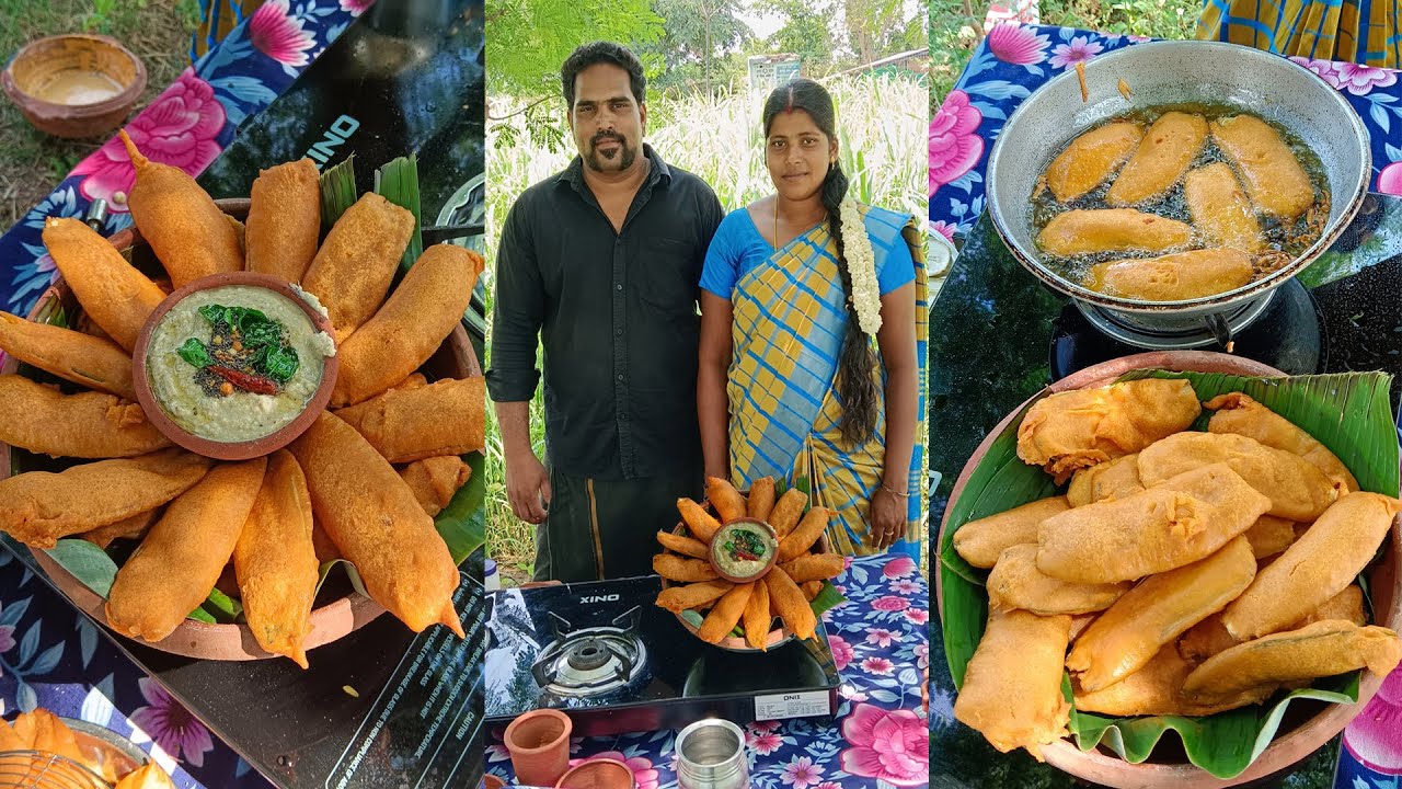 💥👨‍🍳 Valakkai Bajji Seivathu Eppadi 😋👌 டீ கடை வாழைக்காய் பஜ்ஜி