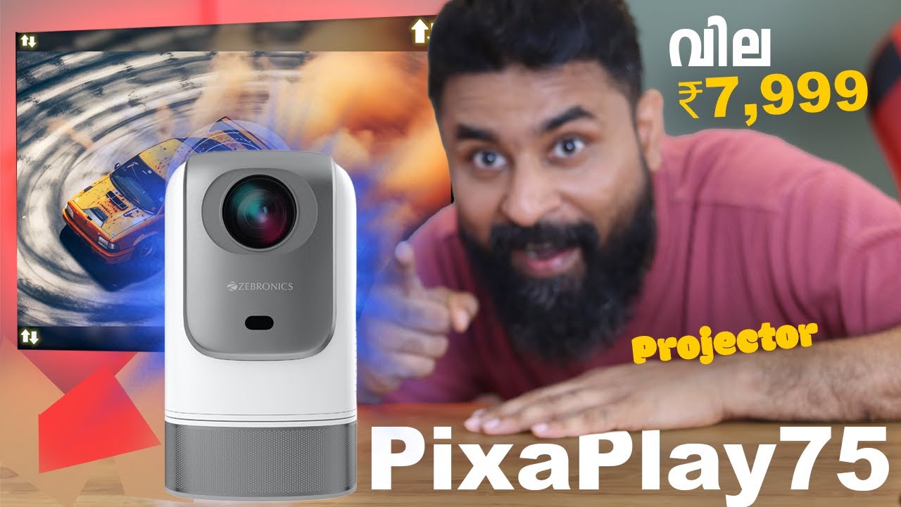 Best Projector🔥Under 10000 4K Telescopic Projector |Zeb PixaPlay 75 Unboxing and Review in Malayalam