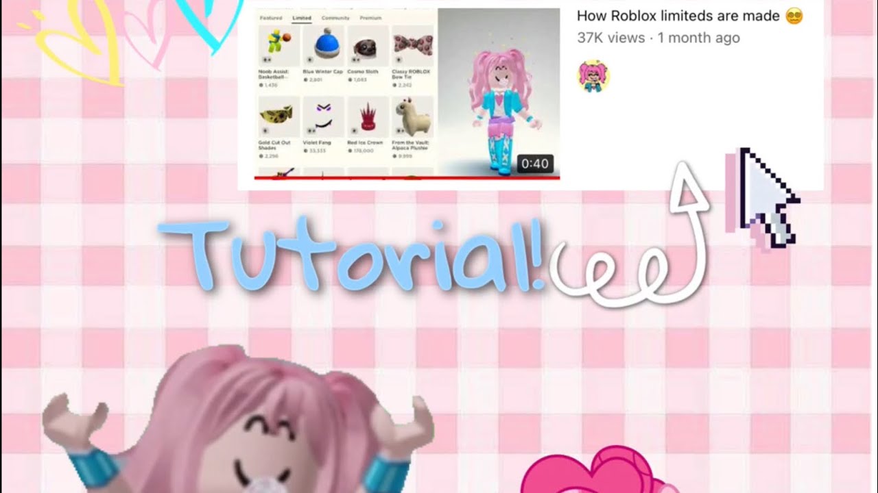 Tutorial: How roblox limiteds are made!// my first tutorial:D - YouTube