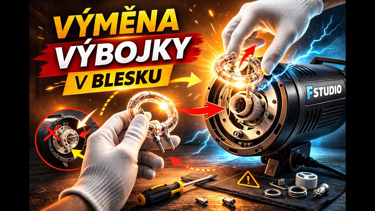 Výměna výbojky ve studiovém blesku – jednoduchý návod