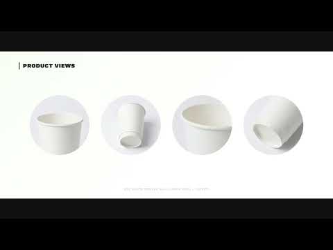 8oz White  Double Wall Paper Cups video thumbnail