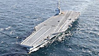 USAircraft Carrier USS Gerald R. Ford (CVN-78) And Italian Carrier ITS Cavour Steams Side By Side