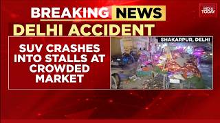 Speeding Suv Rams Into Fruit Vendors In Delhis Shakarpur Three Injured As Driver Loses Control