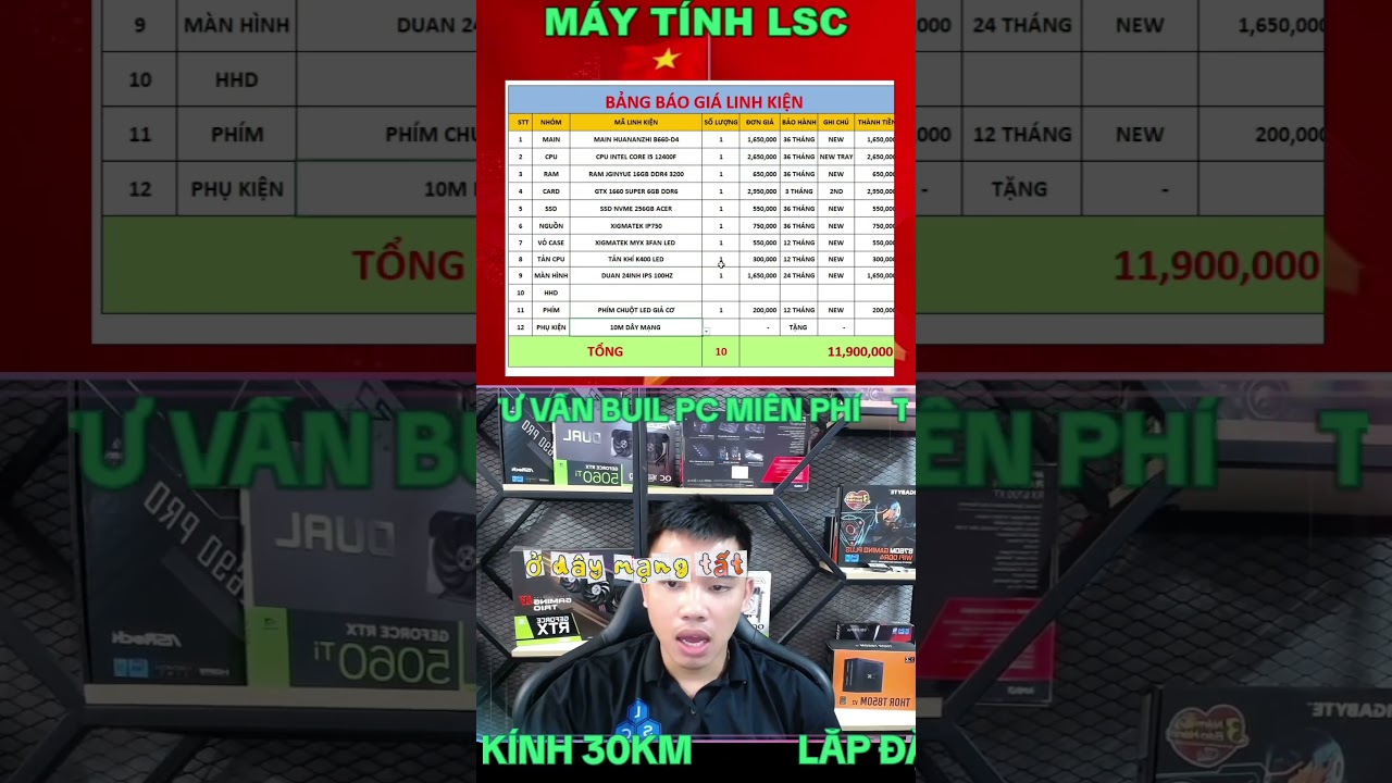 pc 12tr ae tham khảo nhé! 