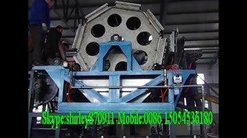 paper pulp rotary egg tray machine with six layer dryer and patting mold