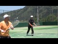 2012年5月「30-40勝山合宿」S.K氏のサーブゲーム。