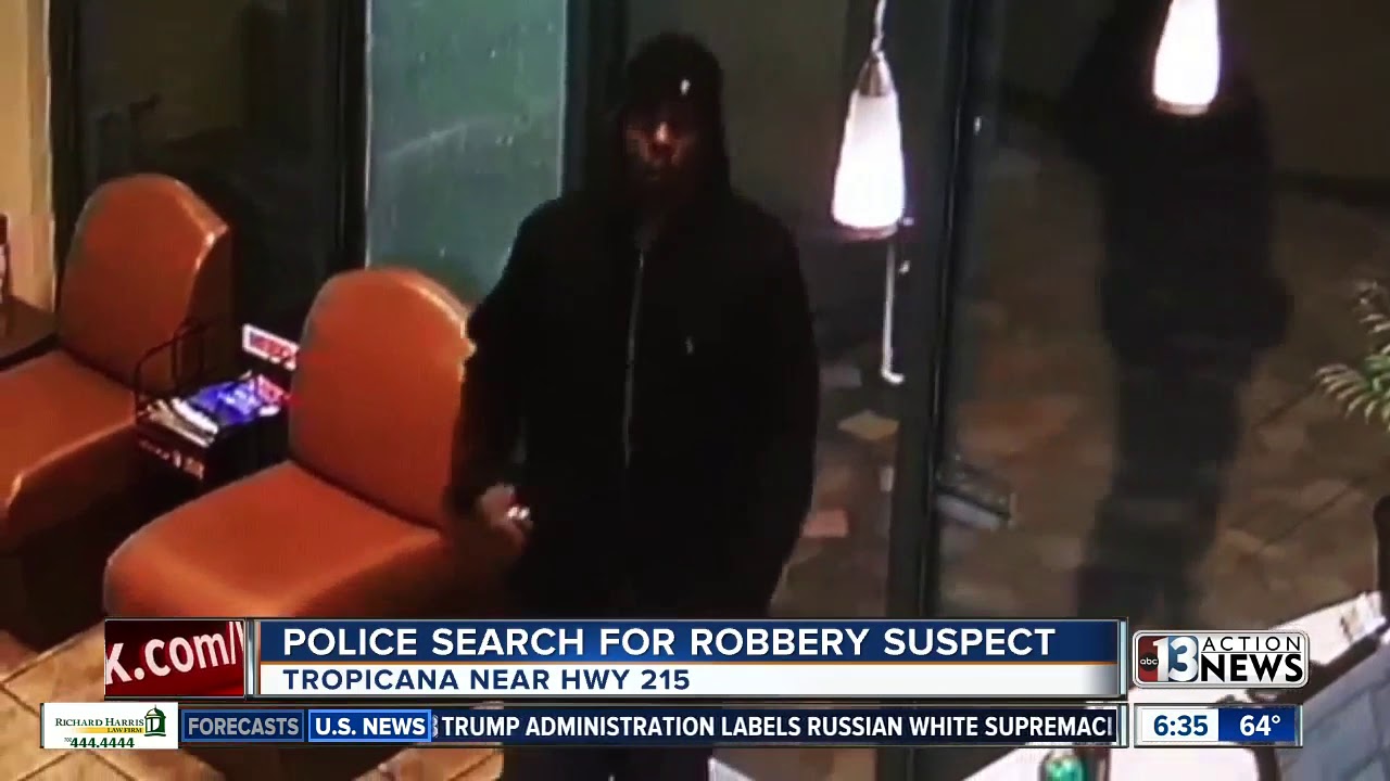 Las Vegas police look for robbery suspect - YouTube