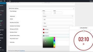 WordPress Circle Timer