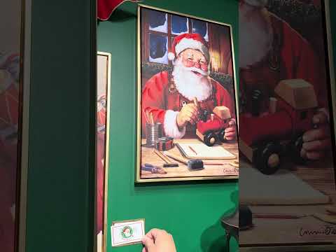 Raz 21.5" Jolly Delivery or Toy Making Santa Framed Picture