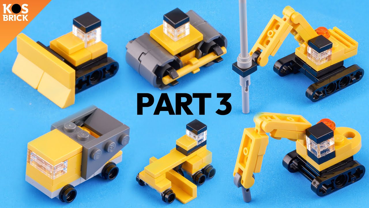 Lego Construction Mini Vehicles - Part 3 (Tutorial) 