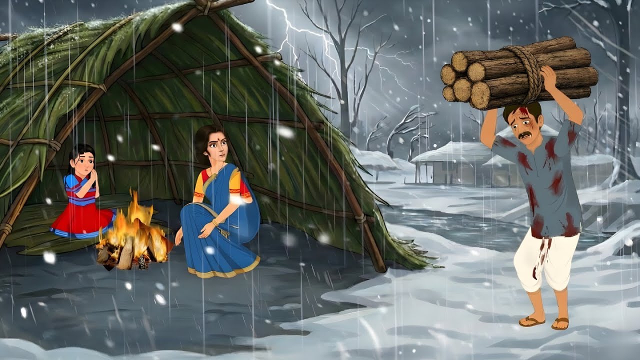 बर्फीला तूफ़ान और गरीब की किस्मत ❄️ | Thand Ka Kahar | Magical Story | Moral Story