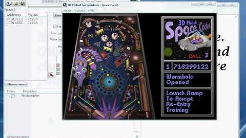 Pinball Space Cadet Hacks - Cheat Engine