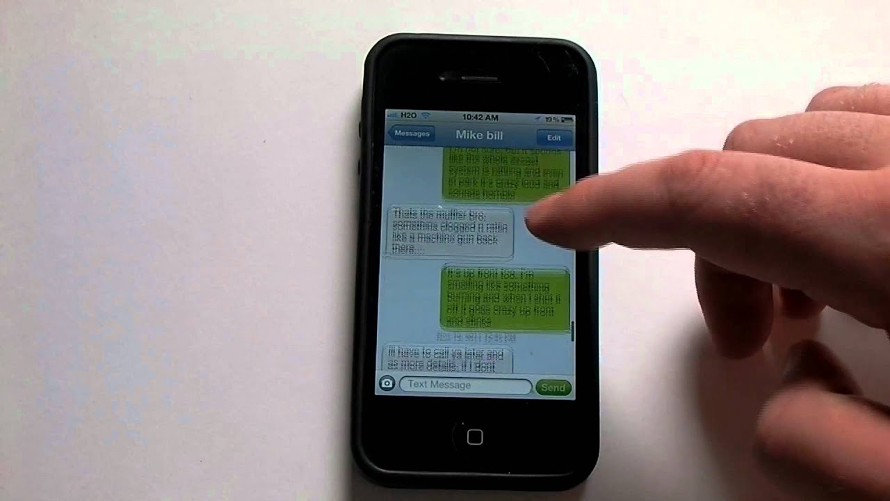 text message transcripts iphone