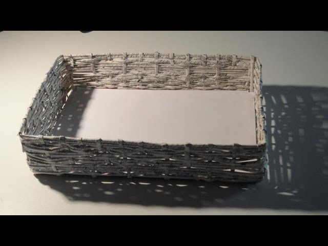 Košík z papírových ruliček - diy - (Basket of paper rolls) - YouTube