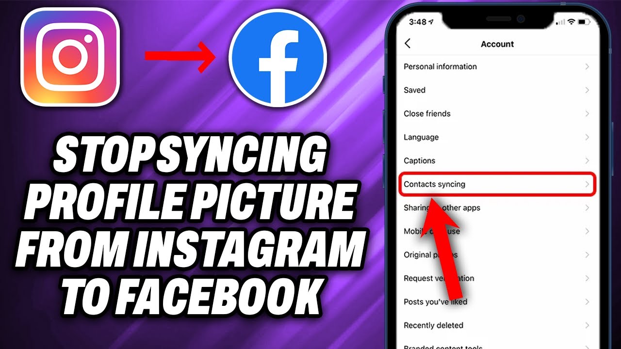 How To Stop Syncing Profile Picture From Instagram To Facebook