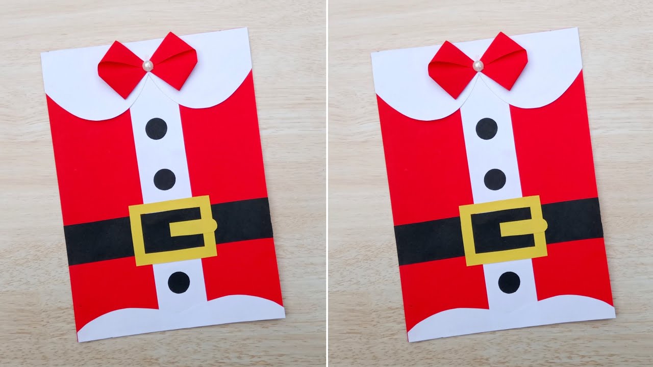 Christmas greeting card making ideas // DIY Merry Christmas card easy ...