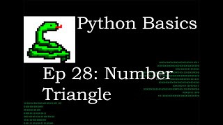 Python Basics Number Triangle Information