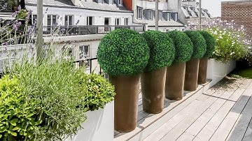Sunnyglade 2 PCS 19.7 inch 4 Layers Artificial Plant Topiary Ball Faux Boxwood Decorative Balls