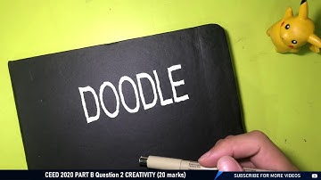 CEED 2020 Solution for Question 2 | CEED | Part B | NID | M.Des | B.Des | UCEED | Doodle Creativity