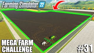 MEGA FIELD PLANTING with THE BIGGEST TRACTOR IN FS22! | MEGA FARM Challenge | Farming Simulator 22 screenshot 4