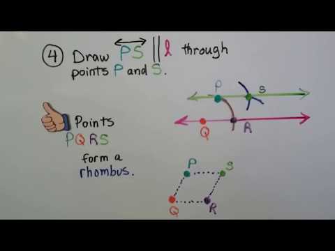 Geometry 3.3c, Rhombus Method to construct parallel lines