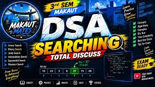 DSA Searching – Complete Discussion 🔎 | All Searching Algorithms | MAKAUT 3rd Sem #dsa #makaut