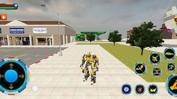 Robot Car Jet Transformation Fighting Game 2025 | Bumblebee Save the City -Android Gameplay#1