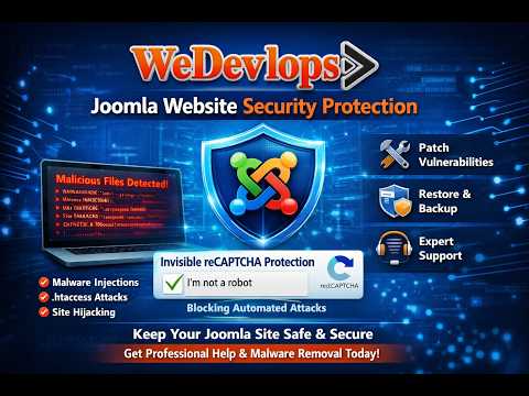 How to protect your Joomla website and prevent being hacked and inset malicious files.