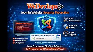 How to protect your Joomla website and prevent being hacked and inset malicious files.