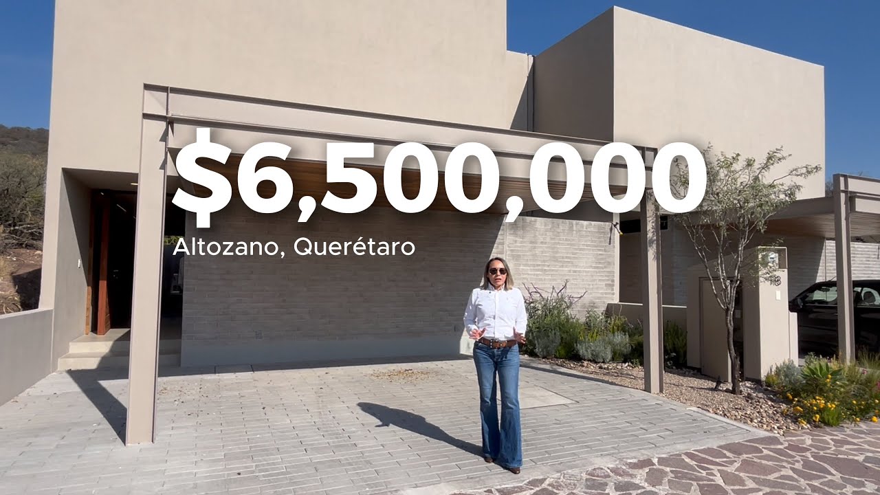 $6,500,000 PESOS, CASA EN ALTOZANO, QUERÉTARO CON HABITACIÓN EN PB, JARDÍN Y UN DISEÑO ESPECTACULAR