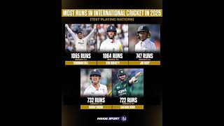 Famous most runs in international cricket in 2025 test playing nation #joeroot #shubman #test #wtc #shorts Wealth
