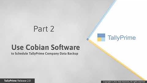 HBS SOLUTIONS |How to Schedule TallyPrime Company Data Backup Using Cobian Backup Software|TallyHelp