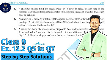 Class 9 Maths | Chapter 12 | Exercise 12.2 Q5 to Q7 | Heron