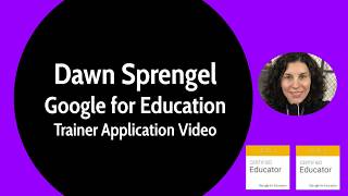 Google for Education Trainer Application Video