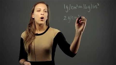 How to Convert Grams Per Cubic Centimeter to Grams Per Cubic Inch