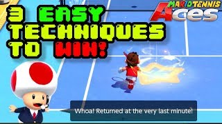 3 EASY TECHNIQUES TO WIN! | Mario Tennis Aces
