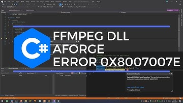 [SOLVED] FileWriter WebCam Video Aforge FFmpeg dll - Visual Studio C Sharp #3