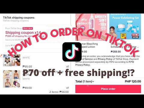 how to order on tiktok (70 pesos off + 15x free shipping) | paano mag order sa tiktok |tutorial 2022