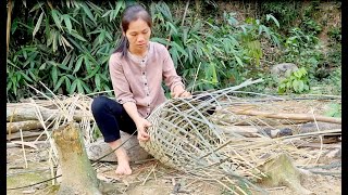 The basket is made of bamboo