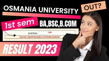ou degree 1st sem result 2023 | osmania university result 2023 | mahir academy