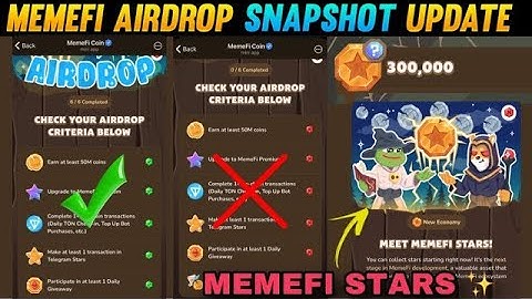Memefi Airdrop Snapshot Taken | Memefi Stars Season 2 Airdrop? | Memefi Airdrop New Update Today