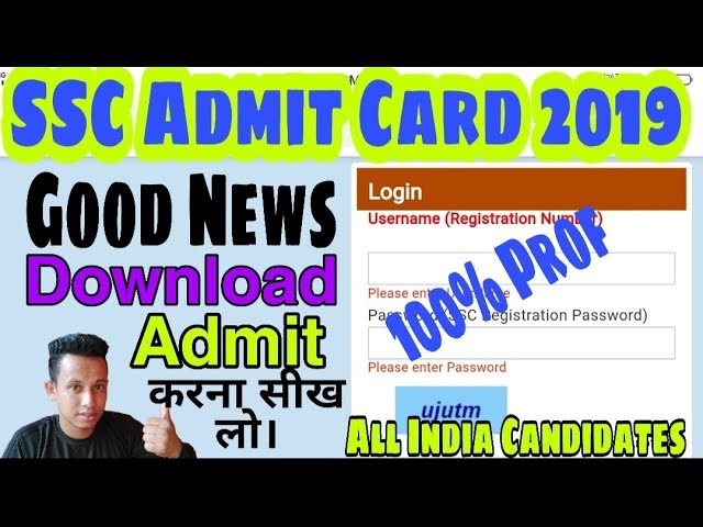 ssc admit card download ssc cpo si recruitment 2019 ndash ssc cpo si admit card 2019