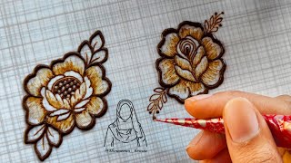 2 Unique Beautiful Trendy 3D Flowers Tutorial Henna Flower Beautiful Tutorial Step By Step