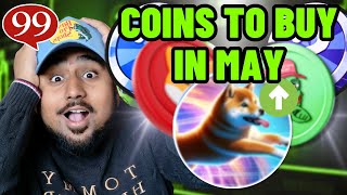 TOP 5 MEME COINS TO BUY IN MAY!! 50X YOUR MONEY!!
