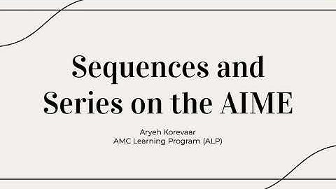 Sequences and Series