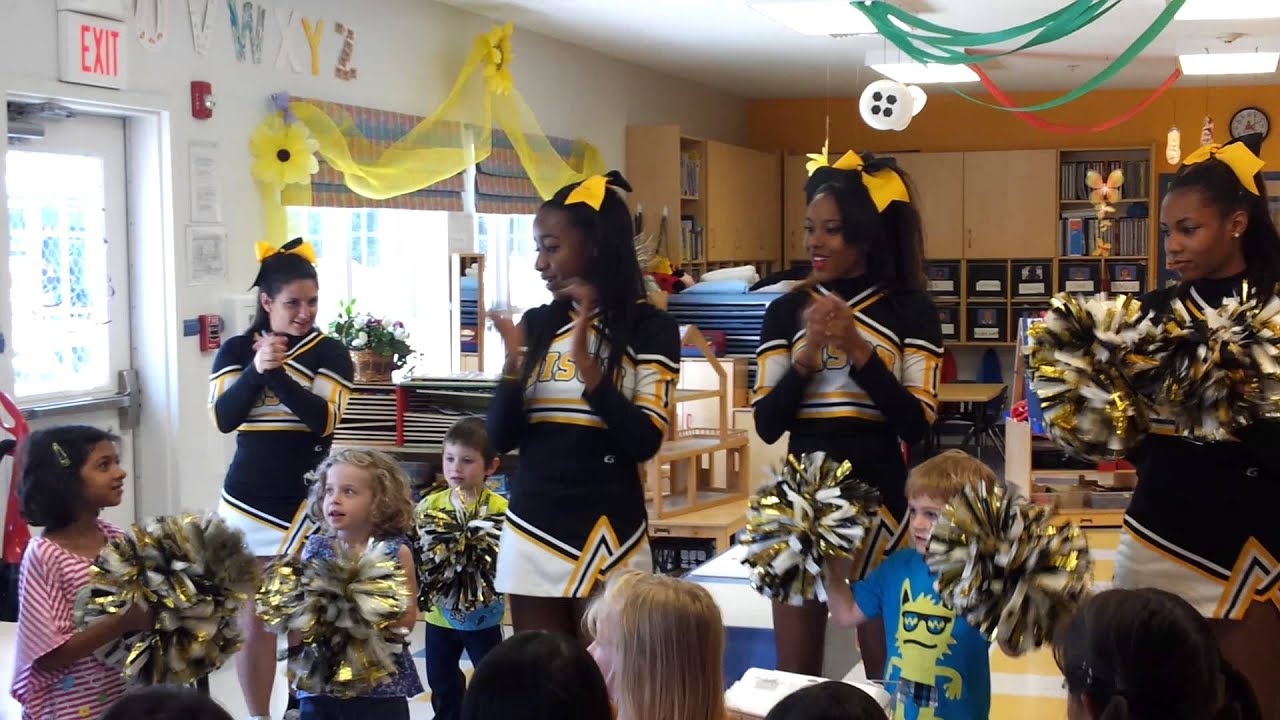 Beachwood cheerleaders share their spirit at KinderCare YouTube