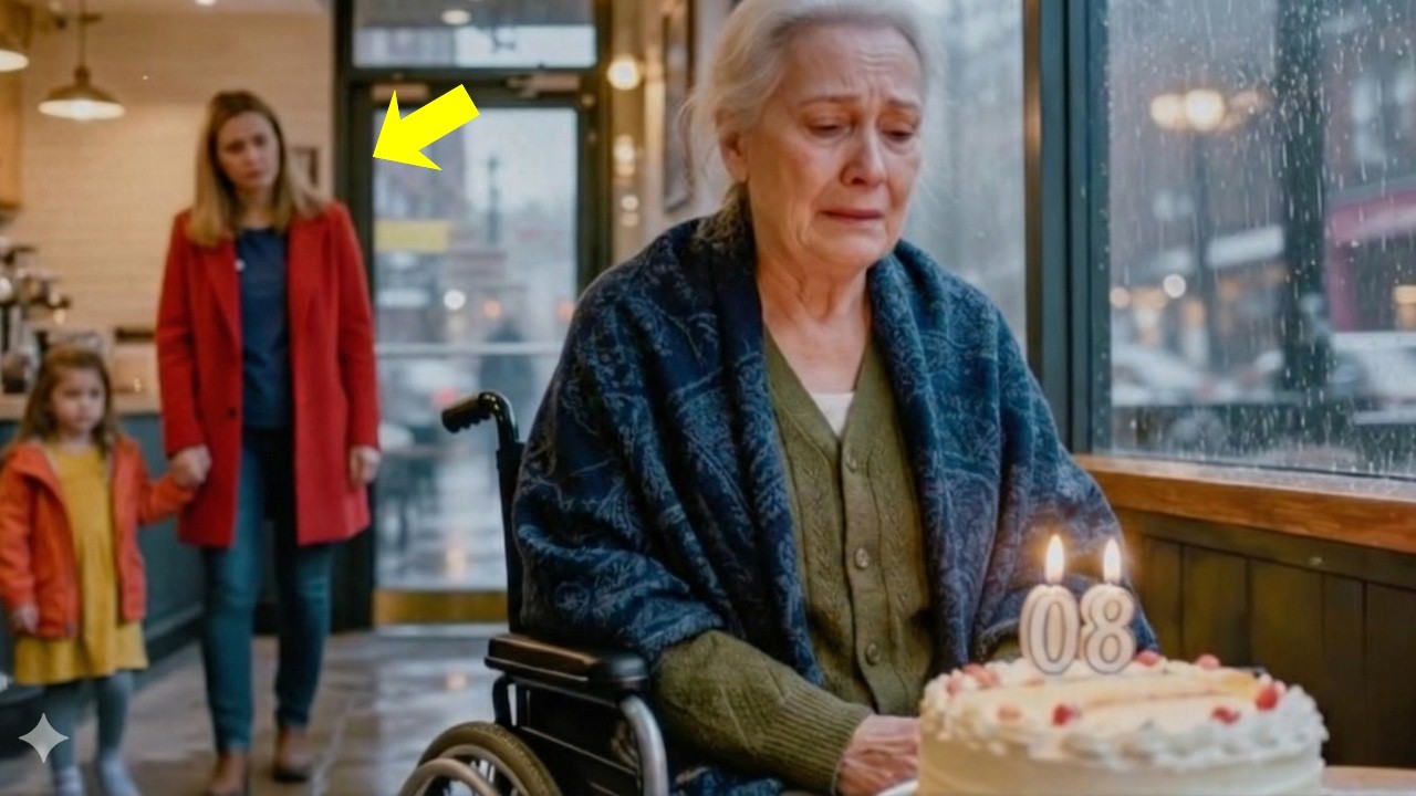 IDOSA comemora SOZINHA e triste seu aniversário de 80 anos, até que uma Mãe VÍUVA vê a cena...