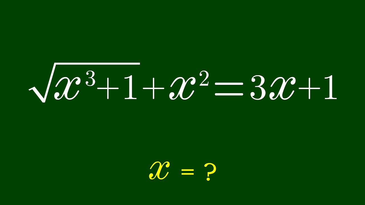 A Nice Algebra Problem | Math Olympiad | How to find out x=?