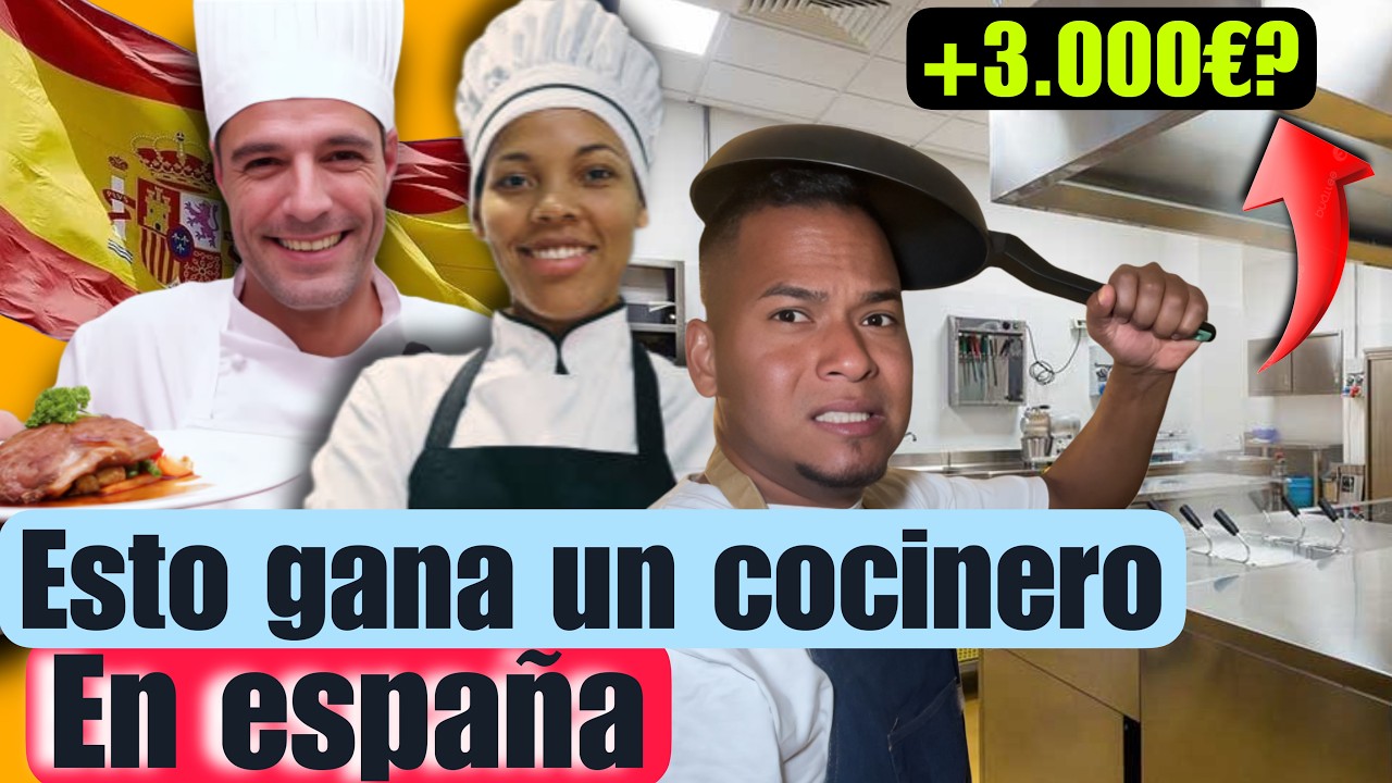 💸Cuanto GANA un COCINERO en ESPAÑA? / este TRABAJO se consigue en CUALQUIER PARTE?