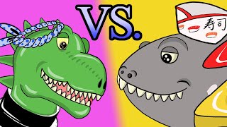 DINO VS. Shark SUSHI BATTLE!